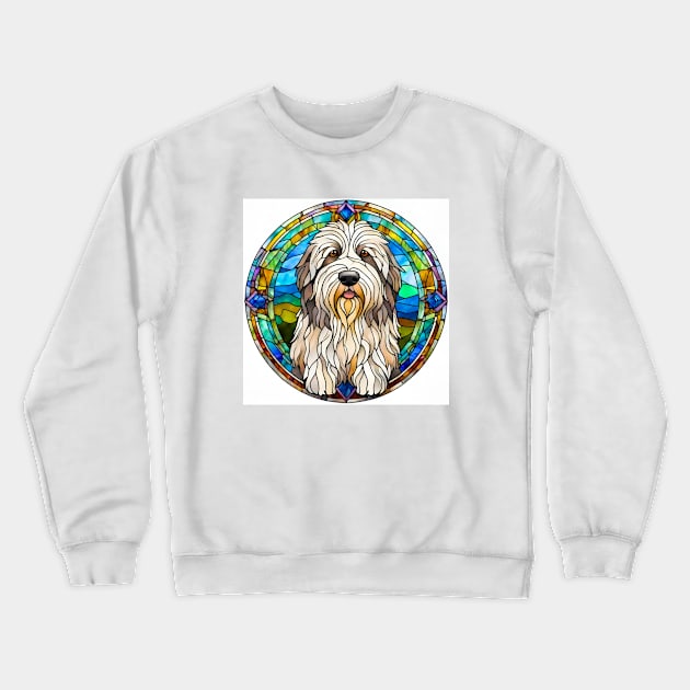 Stained Glass Polish Lowland Sheepdog Crewneck Sweatshirt by Doodle and Things